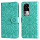 thumbnail image 1 of Funda tipo cartera FOXDOCK para OPPO Reno 10 5G , diseño girasol en relieve, cuero PU, cierre magnético, soporte y tarjetero, 1 of 5
