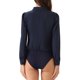 thumbnail image 3 of INSPIRE CHIC Camisa Leotardo para Mujer con Cuello Casual de Negocios con Botones y Mangas Largas Bodysuit Top XL Azul Marino, 3 of 6