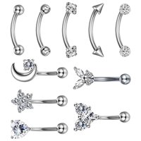 Magideal - 10 Piezas Pendientes Espárragos Diamante Espárrago Moda Casual Mariposa Calle Ocasión Especial Multifunción Única Bar Pendientes Stud