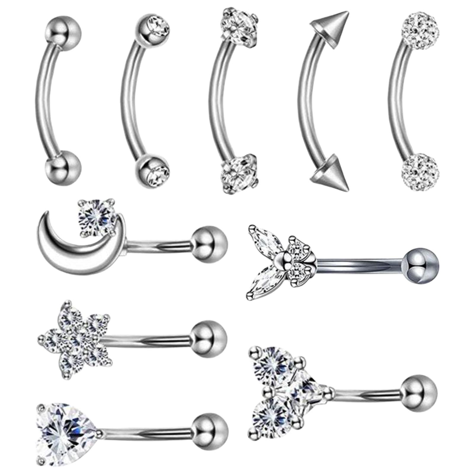 Magideal - 10 Piezas Pendientes Espárragos Diamante Espárrago Moda Casual Mariposa Calle Ocasión Especial Multifunción Única Bar Pendientes Stud