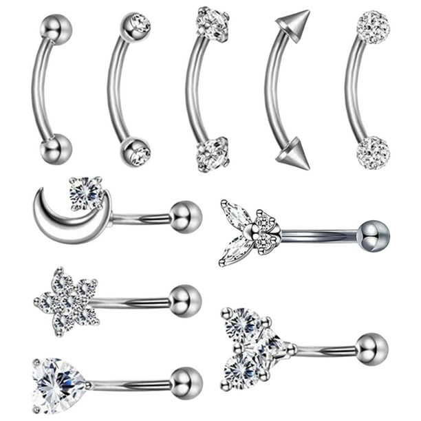 10 piezas Pendientes Espárragos Diamante Espárrago Moda casual Mariposa Calle Ocasión especial Multifunción Única Bar Pendientes Stud