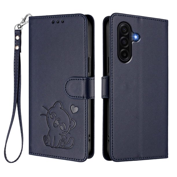 Funda Billetera con Espacio para Fotos para Samsung Galaxy A36 5G, Azul