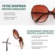 thumbnail image 5 of Gafas de sol Freckles Mark 70s Sobredimensionadas Cuadradas Vintage, 5 of 6