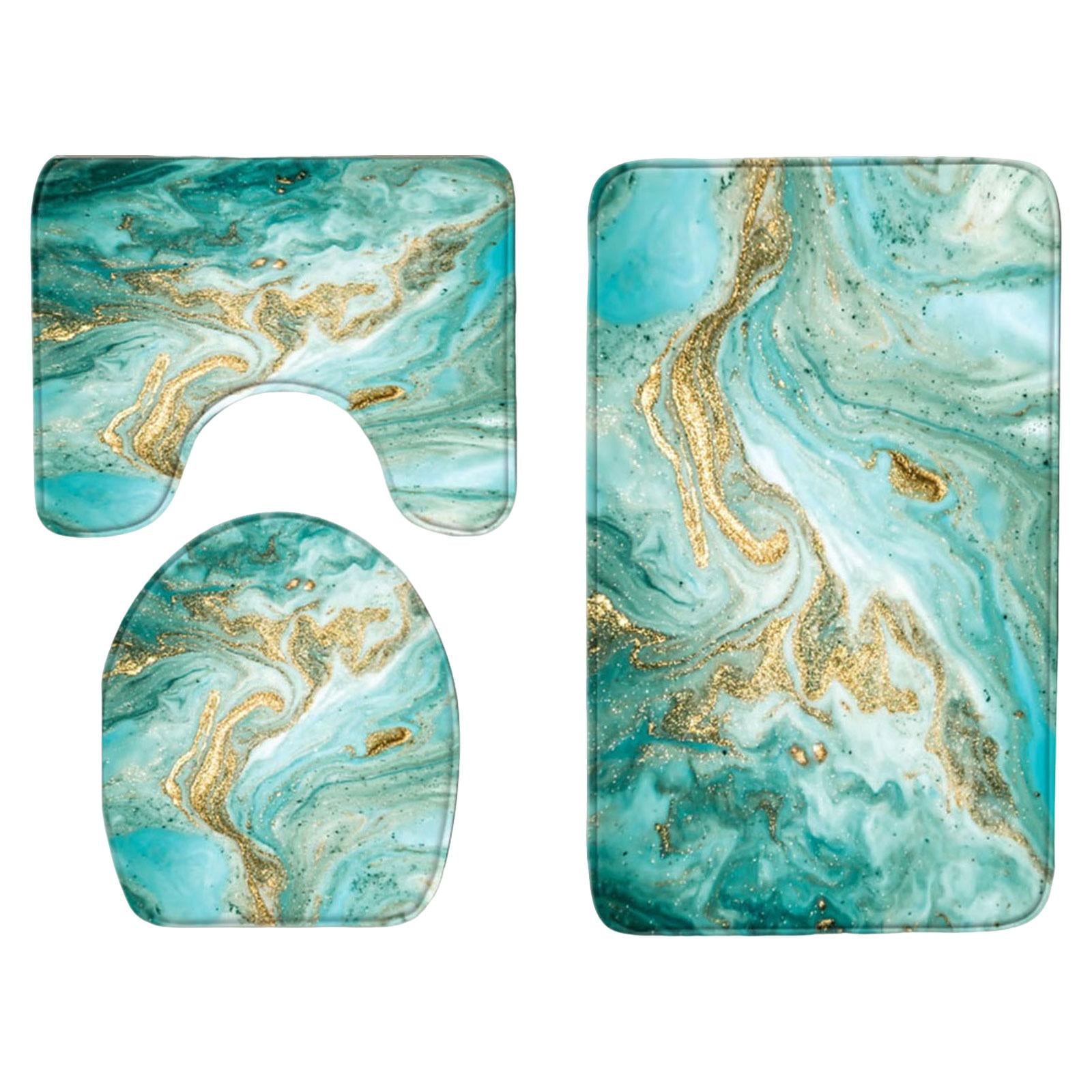 Bothyi - Juego De Inodoro De Tres Piezas Alfombras De Baño Suaves Y Cómodas Alfombra De Piso De Inodoro Verde