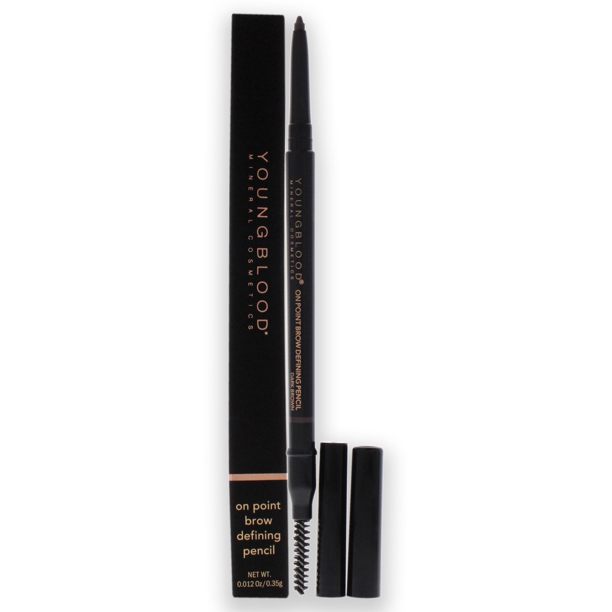 Youngblood - Lápiz Definidor De Cejas On Point - Marrón Oscuro De Para Mujeres - Lápiz De Cejas De 0,012 Oz