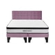 thumbnail image 1 of Cama Europea 2 Plazas Hermes + Respaldo Capitoné Negro Rosado, 1 of 3