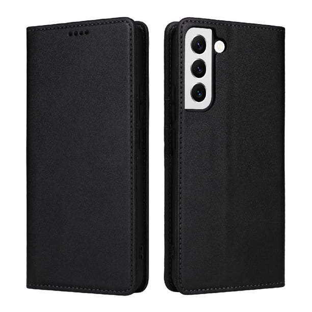 Funda Cartera para Samsung Galaxy S22 5G con Ranuras Tarjetas y Soporte - Protección Completa Negro