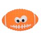 thumbnail image 5 of Perro Juguete Para Masticar Goma Resistente A Las Mordeduras Pelota Chirriante Juguete Para Morder Ejercicio De Dentición Rugby Naranja, 5 of 5