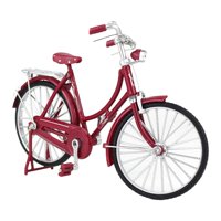 Magideal - Modelo De Bicicleta Para Decoración Del Hogar, Escultura De Metal, Bicicleta De Hierro Hecha A Mano Clásica, Decoración De Arte De Metal Única, Adorno , Rojo B B Rojo