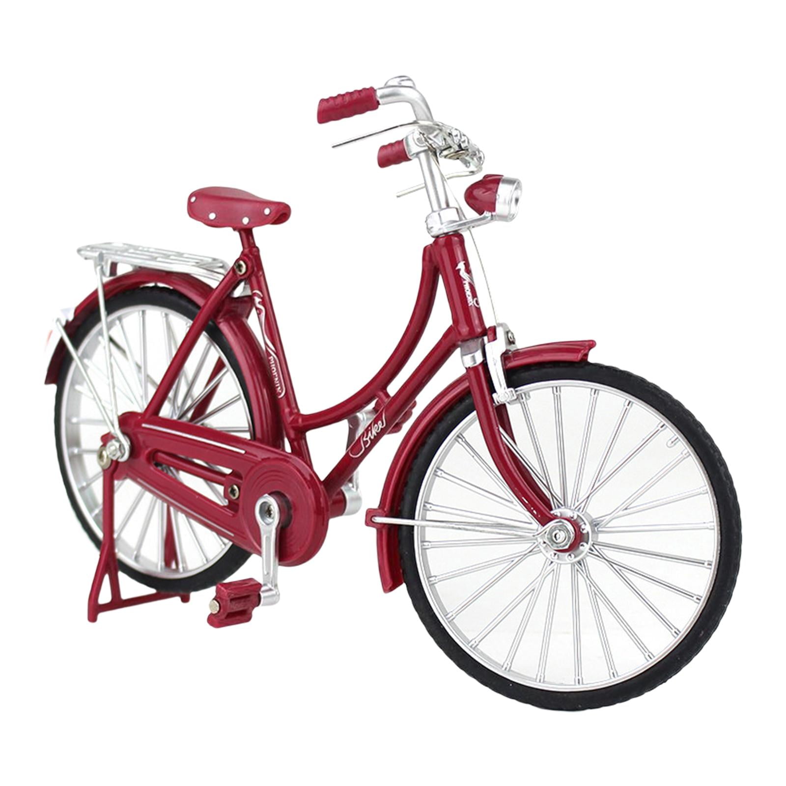 Magideal - Modelo De Bicicleta Para Decoración Del Hogar, Escultura De Metal, Bicicleta De Hierro Hecha A Mano Clásica, Decoración De Arte De Metal Única, Adorno , Rojo B B Rojo