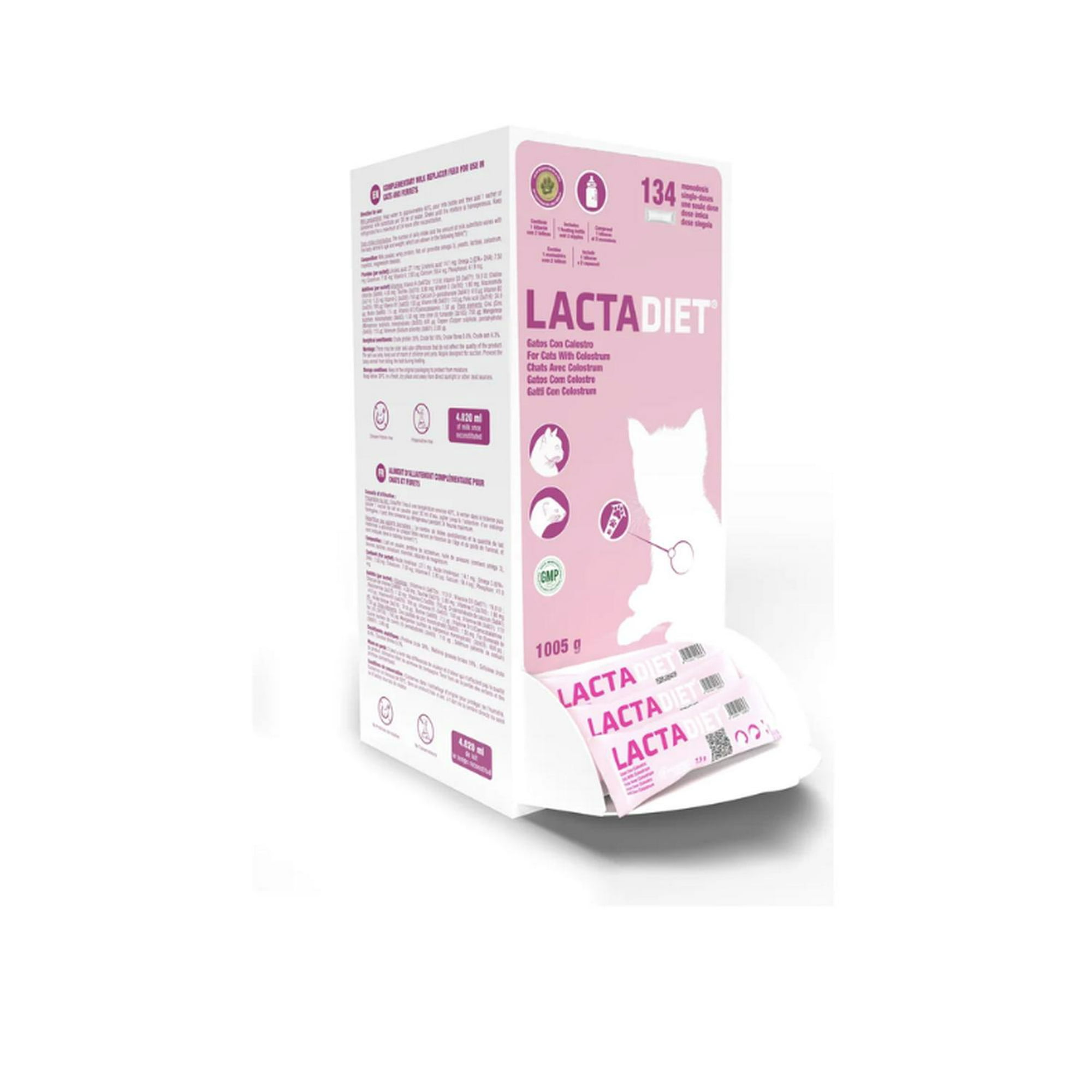 X6 Sachet De Leche Lactadiet Gatos Con Calostro 7.5g C/u