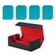 thumbnail image 4 of Caja De Baraja De Cartas Coleccionables, Juguete De Tarjeta De Recolección Fuerte, Estuche Para Tarjetas Deportivas De Cuero PU, Negro, Rojo Con Azul, 4 of 5