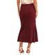 thumbnail image 3 of Falda Midi de Cóctel con Volantes en el Dobladillo de Encaje Floral para Mujer INSPIRE CHIC S Rojo Vino, 3 of 6