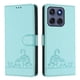 thumbnail image 1 of Funda tipo cartera FOXDOCK para Motorola Edge 60 con soporte, ranuras, RFID, diseño de gato, 1 of 5