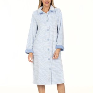 Lady Genny - Bata Larga Polar Abotonada