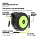 thumbnail image 3 of Carrete de manguera de aire Flexzilla L8250FZ, 3/8 pulgadas x 50 pies, ZillaGreen, 3 of 6