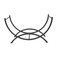 Magideal - Soporte Para Leña Curvo, Soporte Para Leña Para Chimenea, Hueco, Portátil, Para Exteriores, Apilador, Estante Para Leña Para Jardín, Camping, Picnics,