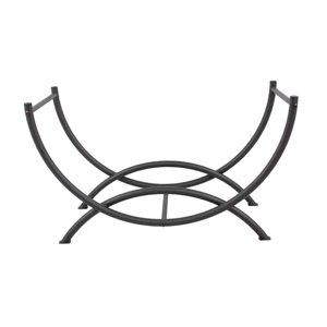 Magideal - Soporte Para Leña Curvo, Soporte Para Leña Para Chimenea, Hueco, Portátil, Para Exteriores, Apilador, Estante Para Leña Para Jardín, Camping, Picnics,