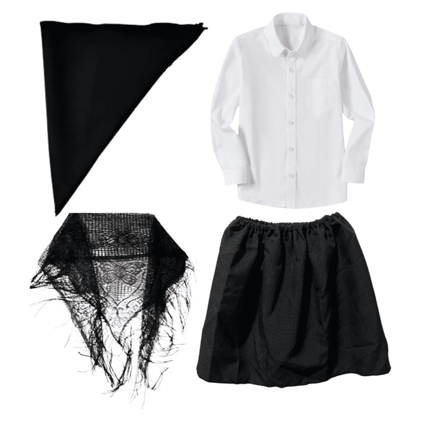 Traje Tipico Chilote Fiestas Patrias Blusa Y Accesorios