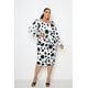 thumbnail image 1 of Vestido Midi Fruncido con Cintura Caída y Lunares, Talla 3XL, 1 of 8