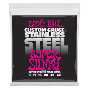 Set De Cuerdas Ernie Ball Super Slinky Inoxidable 9 – 42