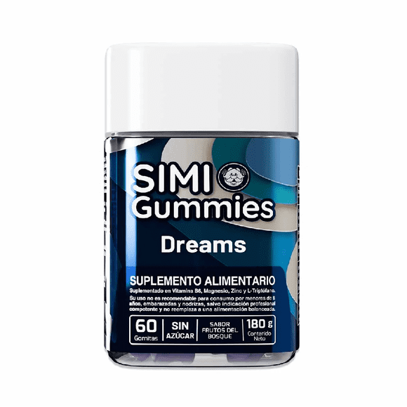 Simi Gummies Dreams Frutos del Bosque Sin Azúcar 60 Gomitas