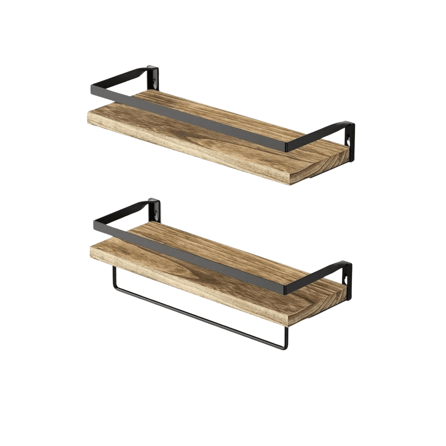 Importclick - Repisas Flotantes Madera Modernas Kit X2