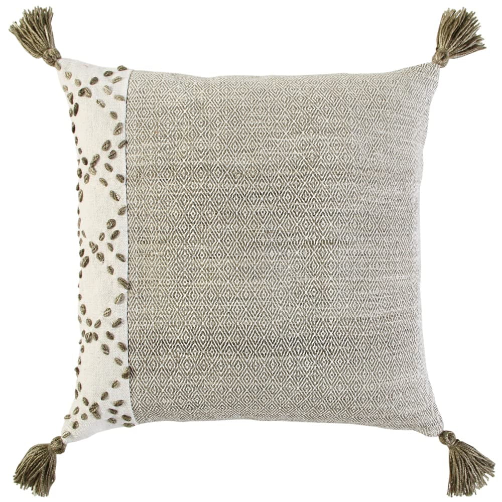 Pillow Rizzy Home Color Block De 50 X 50 Cm De Plumón Con Funda De Poliéster Para Mascotas