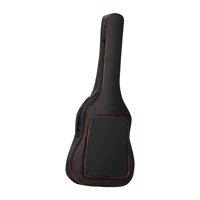 Magideal - Bolsa Para Guitarra, Mochila Acolchada, Correa De Hombro Ajustable Portátil Con Bolsillos Frontales, Estuche De Transporte Para Guitarra Acústica De 4 Rojo