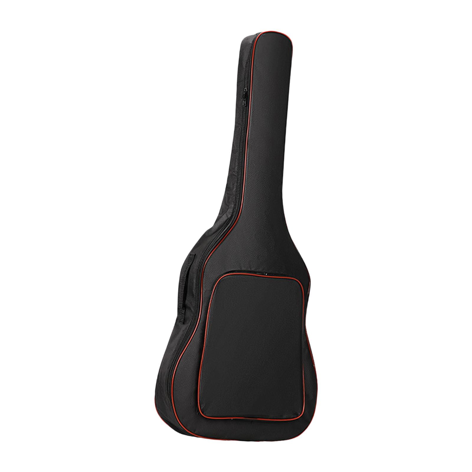 Magideal - Bolsa Para Guitarra, Mochila Acolchada, Correa De Hombro Ajustable Portátil Con Bolsillos Frontales, Estuche De Transporte Para Guitarra Acústica De 4 Rojo