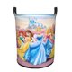 thumbnail image 1 of Princesas Disney Cesta de lavandería de gran capacidad redonda con asa, bolsa para ropa sucia plegable, almacenamiento para dormitorio, baño y lavadero 44x35 cm, 1 of 6