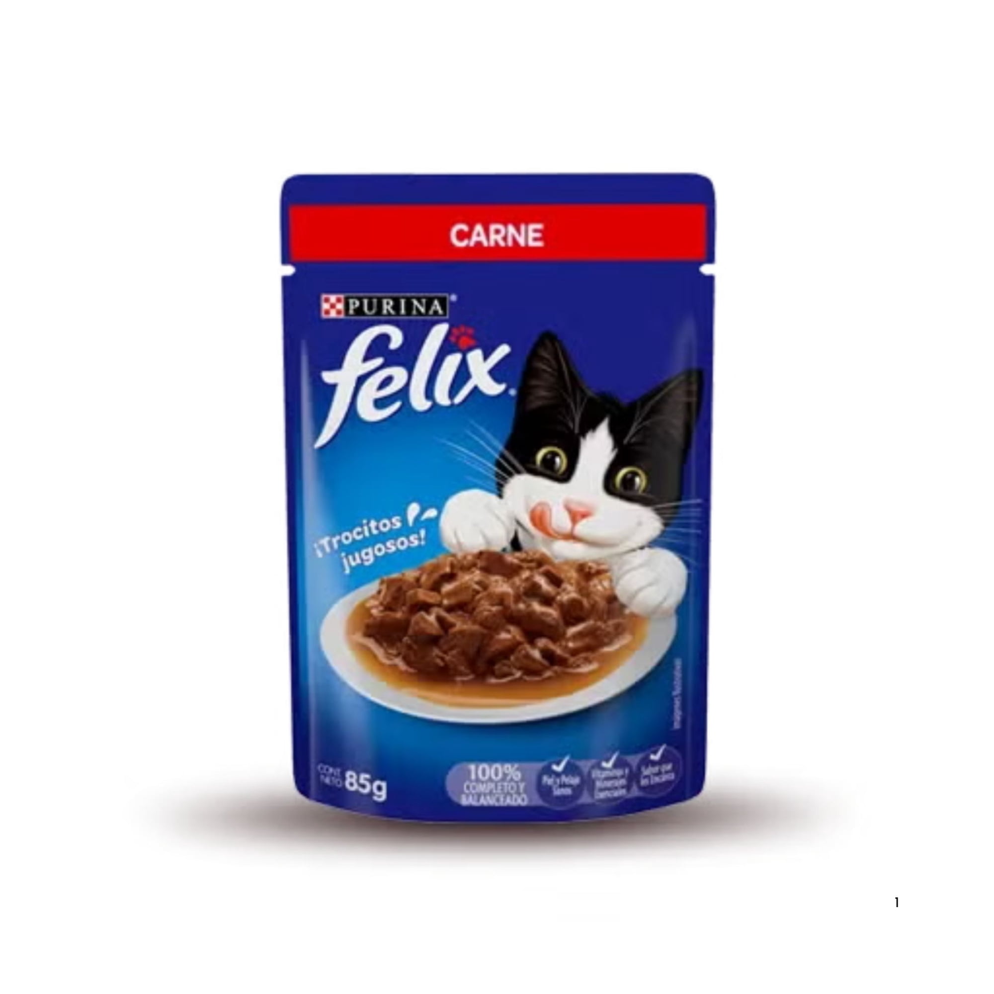 Sobres de Alimento Húmedo Felix para Gatos 15 un. (sabor Carne)
