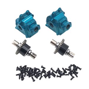 Magideal - Caja De Engranajes De Coche Rc De 4 Piezas Con Diferencial Para 1:14 1:12 Rc Car 144010 144001 144002 124016 124017 124018 124019 Reemplazo Azul