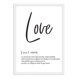 thumbnail image 1 of Cuadro Love Texto con Marco Blanco, 1 of 1