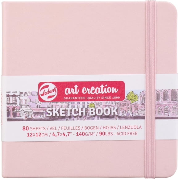 Talens Art Creation Sketchbook, Pastel Pink, 80 Sheets, 4.7