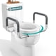 thumbnail image 1 of Asiento de inodoro elevado PELEGON con agarraderas – capacidad 136 kg, 1 of 9