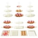 thumbnail image 1 of Juego de soportes para tartas PCFCZ, paquete de 10, con 3 de dos niveles y 3 de tres niveles, 1 of 6