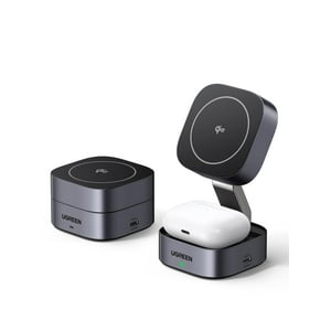 Estación De Carga Ugreen 2 En 1 Qi2 Magnetic Para Iphone Y Airpods