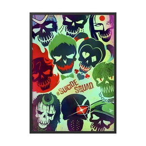 Creango - Cuadro Poster Enmarcado Escuadron Suicida Detective Comic Decorativo