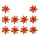 thumbnail image 3 of 10x Poinsettia Artificial Fiesta De Boda Flor Falsa Brillo Poinsettia Rojo, 3 of 5