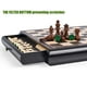 thumbnail image 2 of Juego de ajedrez y damas VAMSLOVE, tablero de madera de 15.5 pulgadas con cajones, 2 of 3