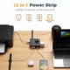 thumbnail image 4 of Regleta TESSAN 3 m Enchufe Plano 12‑en‑1 USB‑C, 4 of 9