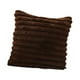 thumbnail image 4 of Funda de almohada de felpa de piel sintética, funda de almohada, funda de cojín para sofá, dormitorio, sala de estar, hotel, regalo de inauguración de Marrón oscuro, 4 of 5