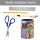 thumbnail image 5 of Recreo-theme Cylinder Pen Holder Pencil Organizer with Flannel Lining PVC Leather Material Cardboard Base for study work 10*8CM, 5 of 6