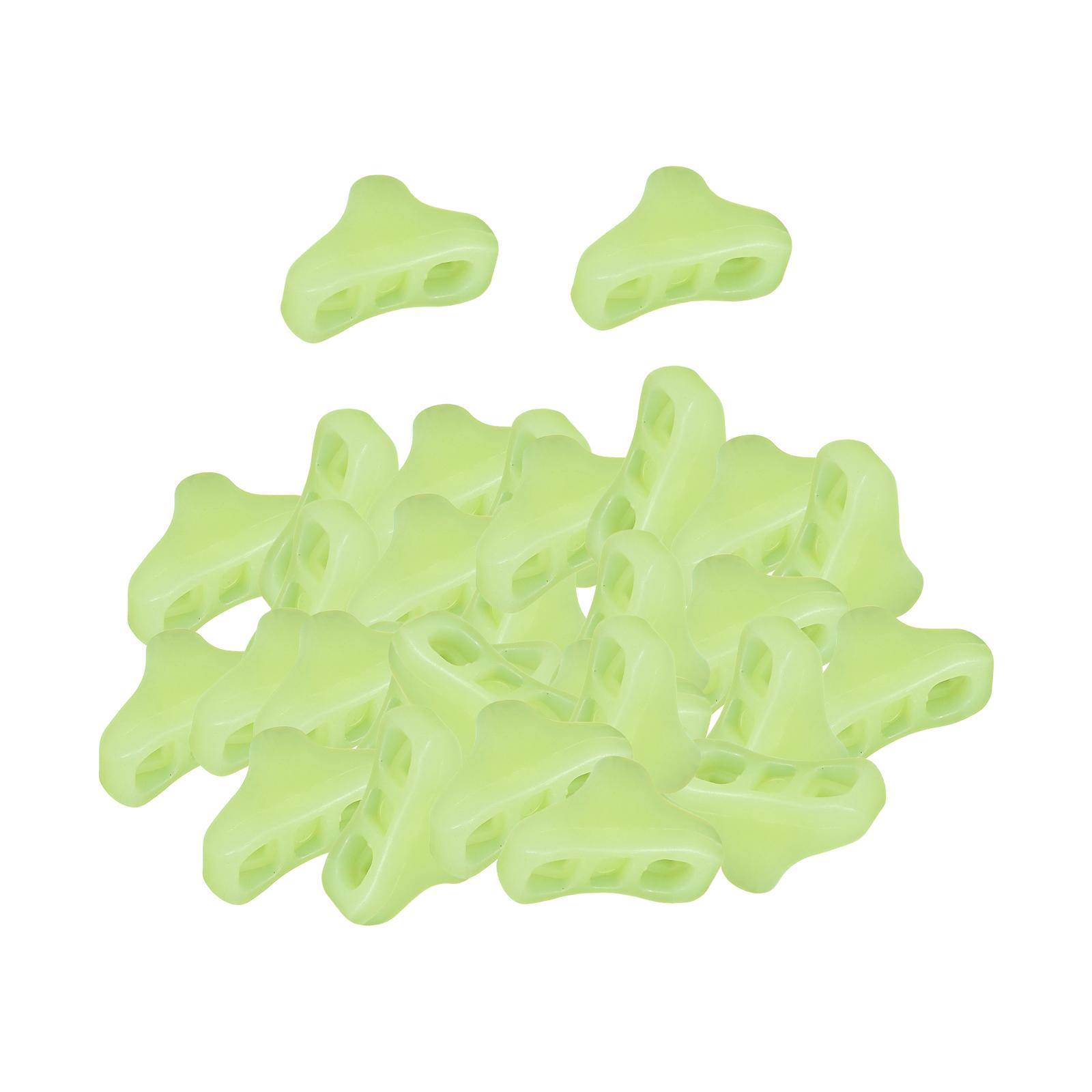 Ioensy - Hebilla Triangular Para Tienda De Campaña, 30 Uds., Hebillas De Cuerda De Viento Para Tienda De Montañismo Fluorescente, 2,3 Cm X 0,8 Cm