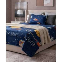 Mylhogar - Juego De Cubrecama Mas Sabana Niña Niño Infantil Plaza Y Media