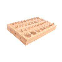Magideal - Cilindros Con Perillas Montessori, Bloques De Escalera Cilíndricos, Bloques De Cilindros Con Perillas De Madera De Observación Educativa Para Bebés Y