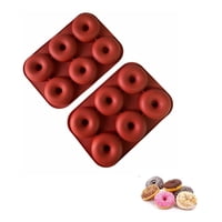 Genérico - Pack De 2 Moldes De Silicona Donas