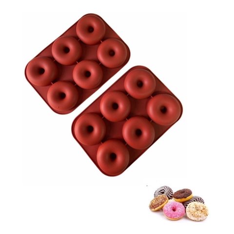 Genérico - Pack De 2 Moldes De Silicona Donas