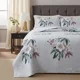 thumbnail image 1 of Cubrecama Quilt Sherpa 2pl Verde Y Rosado Suave Floral Elegante Y Romántico, 1 of 3